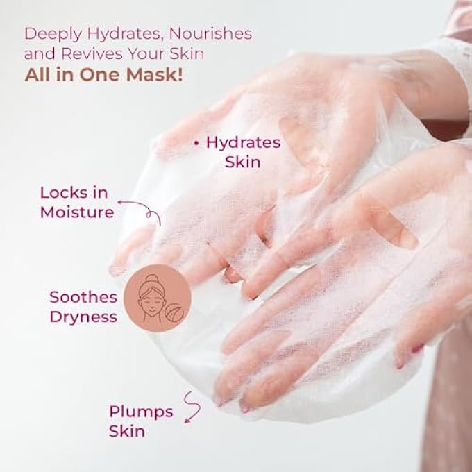SPARKEL FACIAL MASK FOR SKINCARE | INTENSE HYDRATION & GLOWING FACE MASK WITH ALOEVERA, OLIVE LEAF EXTRACTS | SUITABLE FOR ALL SKIN TYPES MEN AND WOMEN - PACK OF 5 - Image 4